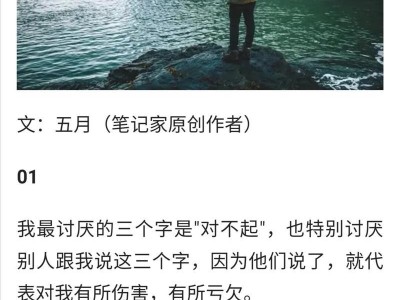 对不起并不能解决所有伤害（谅解与行动是治愈伤痛的关键）